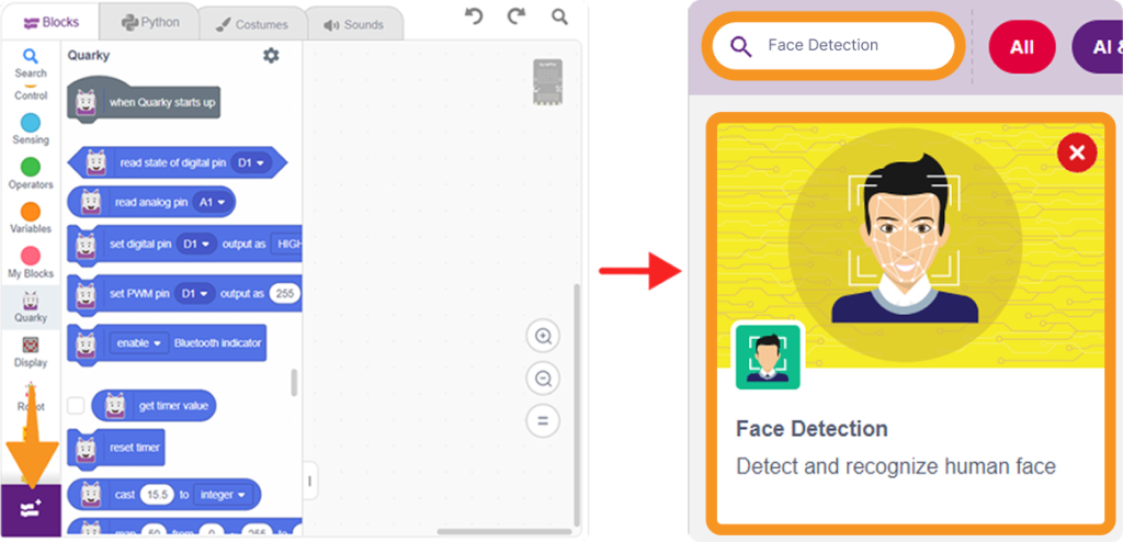 Select face detection