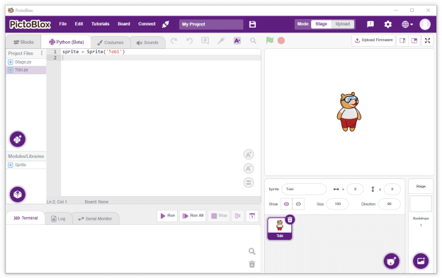 Learn to Code with Python in PictoBlox image.