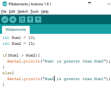Arduino IDE if-else-if Statement