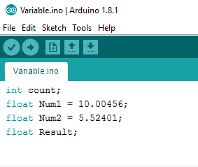 evive arduino variables