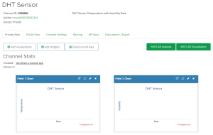 ThingSpeak Send Data to Cloud - DHT Sensor - Example Project