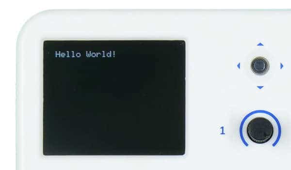 evive TFT Display Text Hello World