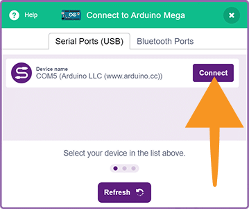 Select the Serial Port