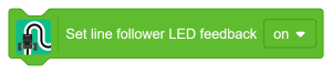 Turn On Off Line Follower LED Feedback