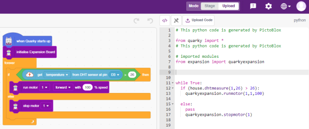 Automatic Temperature based Fan - Example Project