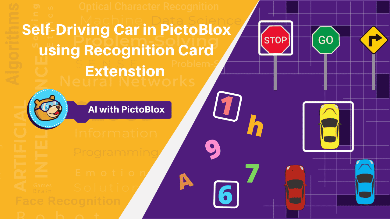 Self Driving Card in PictoBlox using Recognition Card