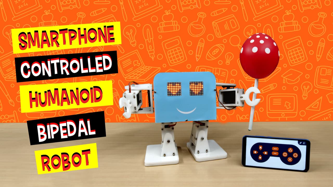 Smartphone-Controlled-Bipedal-robot