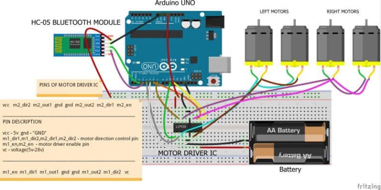 Make Mobile Controlled 4 Wheel Robot using Arduino - DIY Project