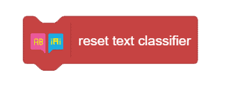 reset text classifier block in NLP