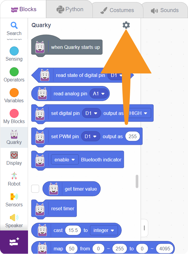 Click the Settings icon