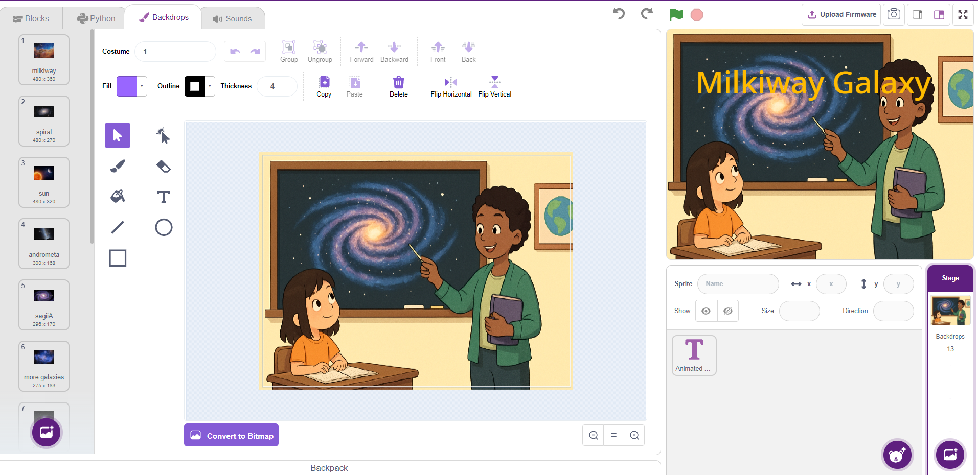 The Milky Way Galaxy - Example Project