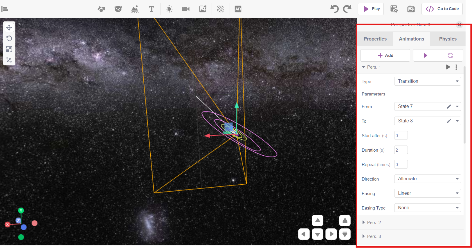 Solar System Using 3D and XR Studio - Example Project