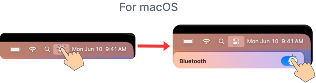 Turn on Bluetooth in macOS