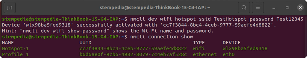 Find the Hotspot Connection Name