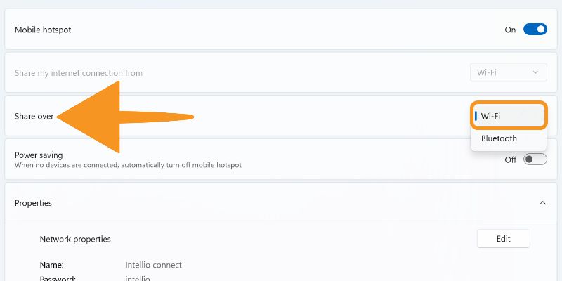 Make sure you have share hotspot over Wifi
