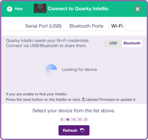 PictoBlox is searching for your Quarky Intellio