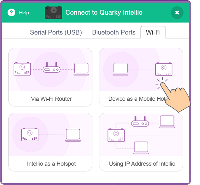 Select Device as a Mobile Hotspot in windows