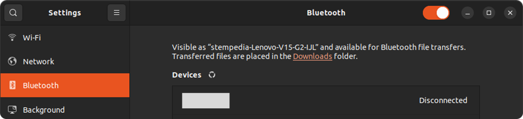 ensure Bluetooth is turned ON
