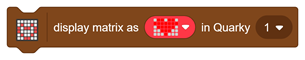 display matrix as in quarky