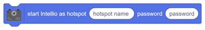 start Intellio as hotspot ( ) password ( )