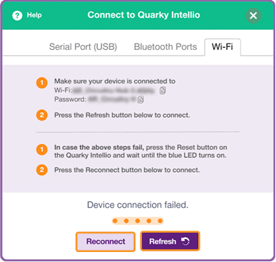 Click on the Refresh or Reconnect button