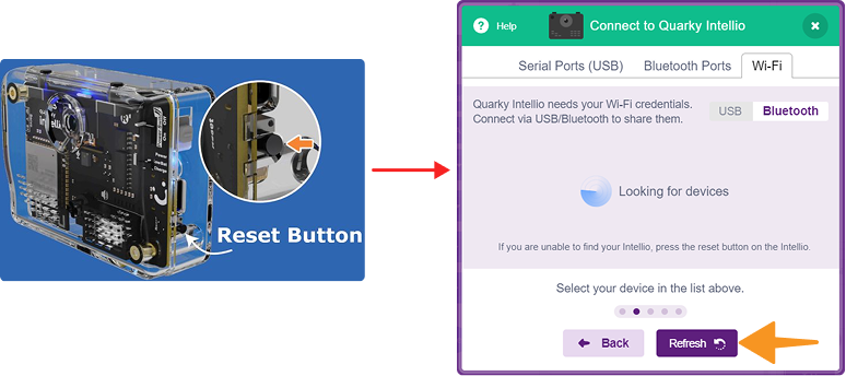 Press reset button then press refresh button