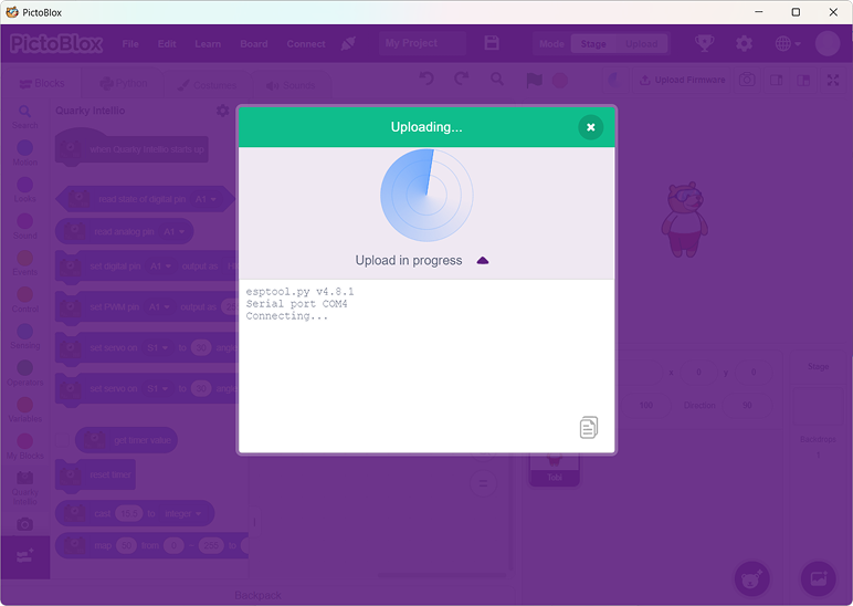Wait for the confirmation message on the screen