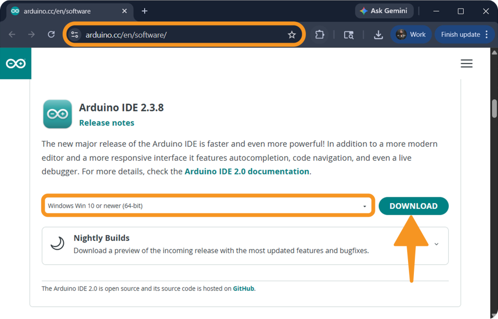 official Arduino website