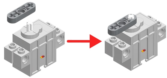 insert a Thin Beam into the servo shaft