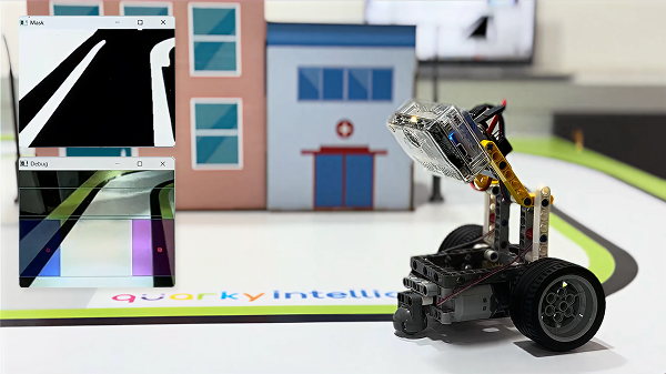 Quarky Intellio Lane Follower Robot using OpenCV in Python