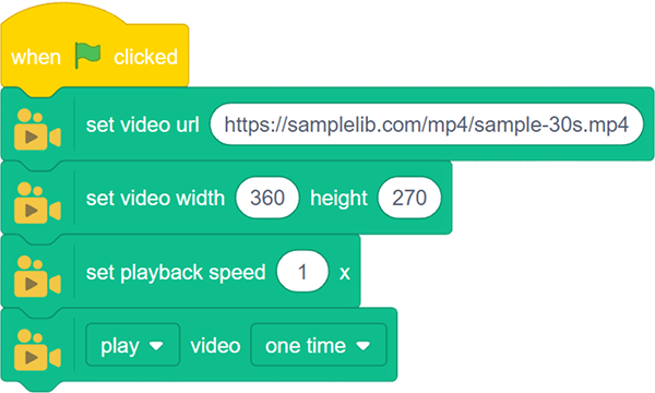 Video Player Extension example code