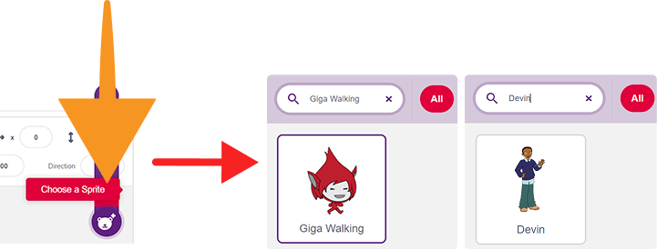 Add the Devin and Giga Walking Sprite