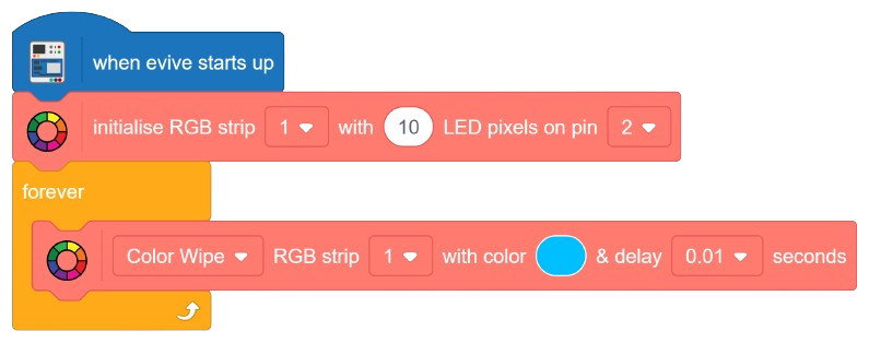 Color Wipe Animation with Evive