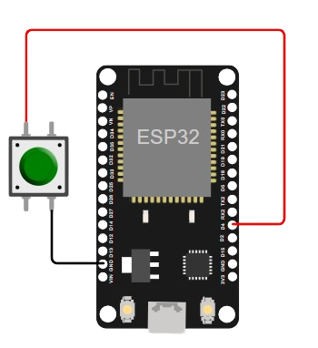 Connection Diagram - ESP32 LED using Switch