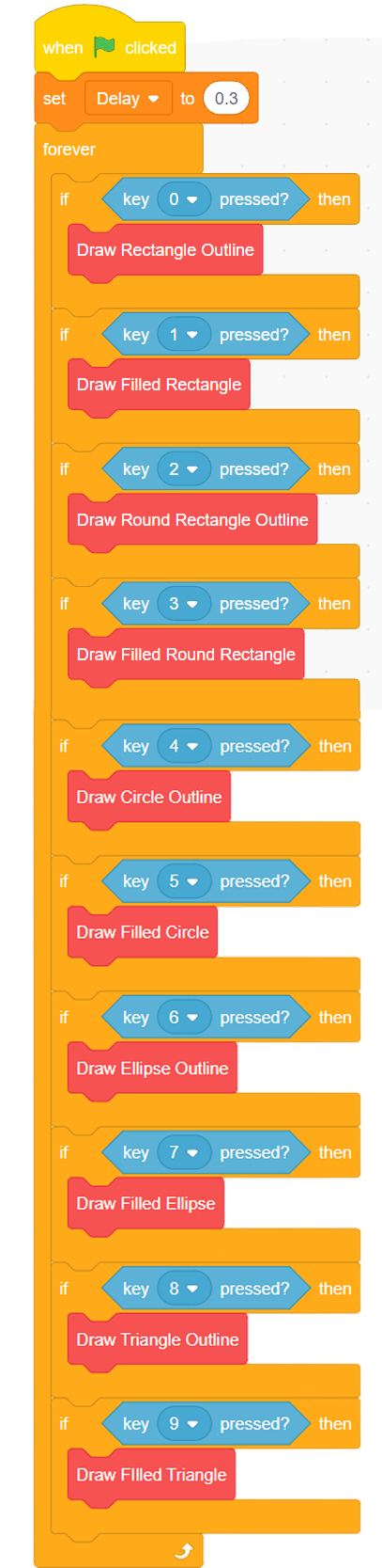 Drawing Shapes on evive TFT Display Using PictoBlox - Example Project
