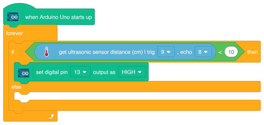 High-Ultrasonic-Sensor-in-Operator-in-If-Else-with-Forever