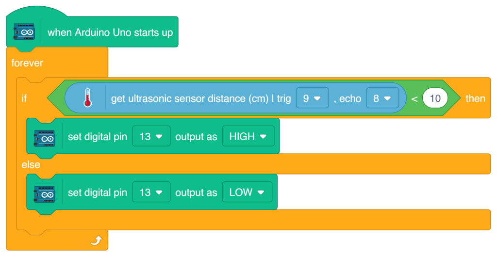 HighLow-Ultrasonic-Sensor-in-Operator-in-If-Else-with-Forever