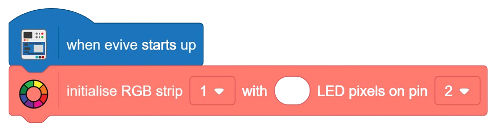 Initialize Evive and RGB Strip