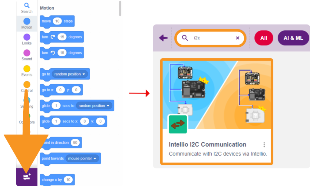 Quarky intellio i2c connection