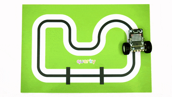 Quarky should follow the black line smoothly
