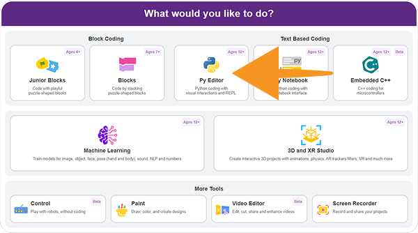 Select-the-Py-Editor-or-Python-Coding