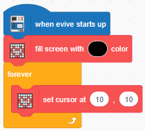 Set Cursor and Run Custom Blocks
