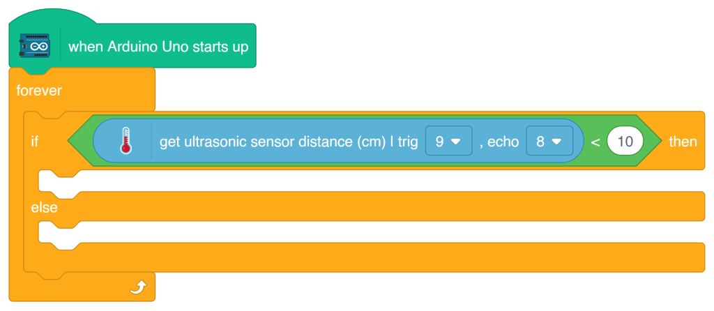 Ultrasonic-Sensor-in-Operator-in-If-Else-with-Forever