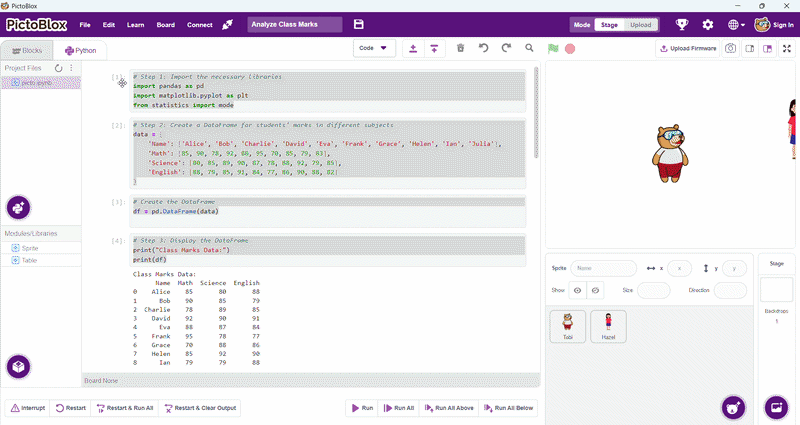 analyse Class marks output