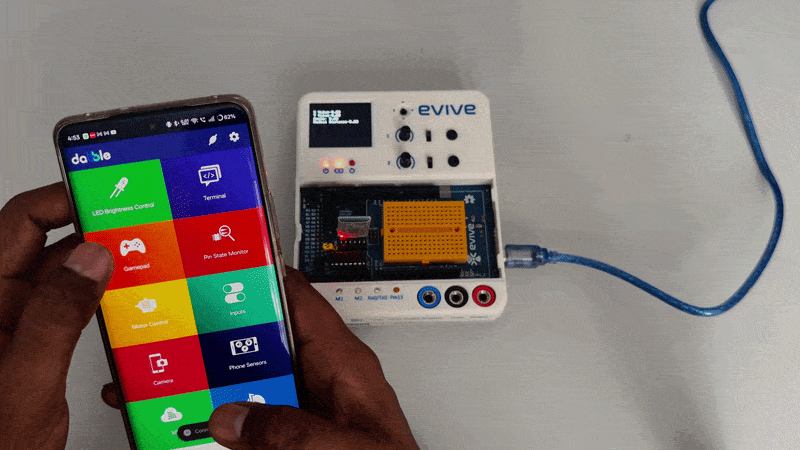 code and connecting evive with the Dabble app