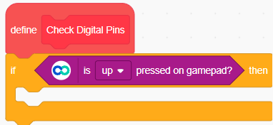 is up pressed on gamepad