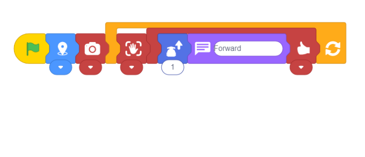 Move Wizbot Forward when Thumbs Up Detected