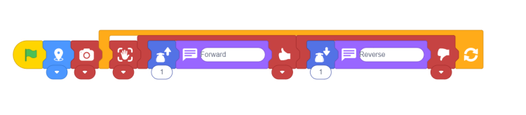 Move Wizbot Backward when Thumbs Down Detected
