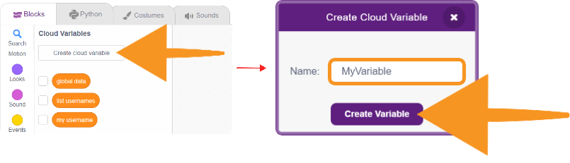 Create Cloud variable