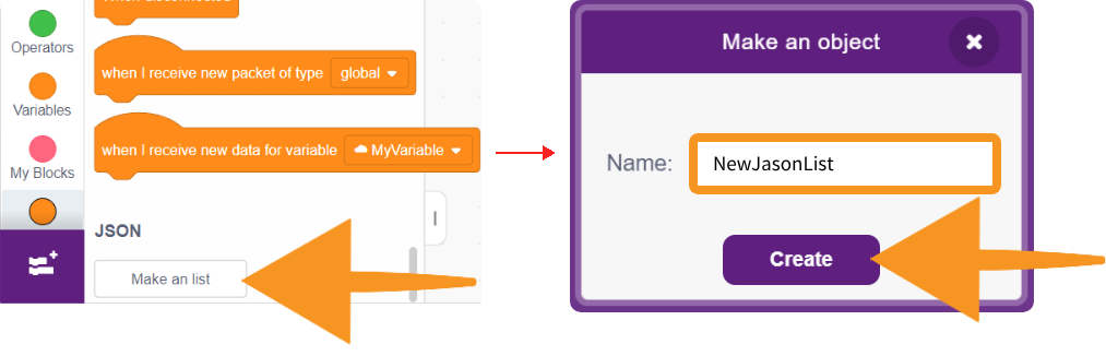 make json list in cloud variable